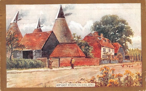 Yalding kent hop oast houses - hop,